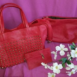 Bebe 3 piece handbag set